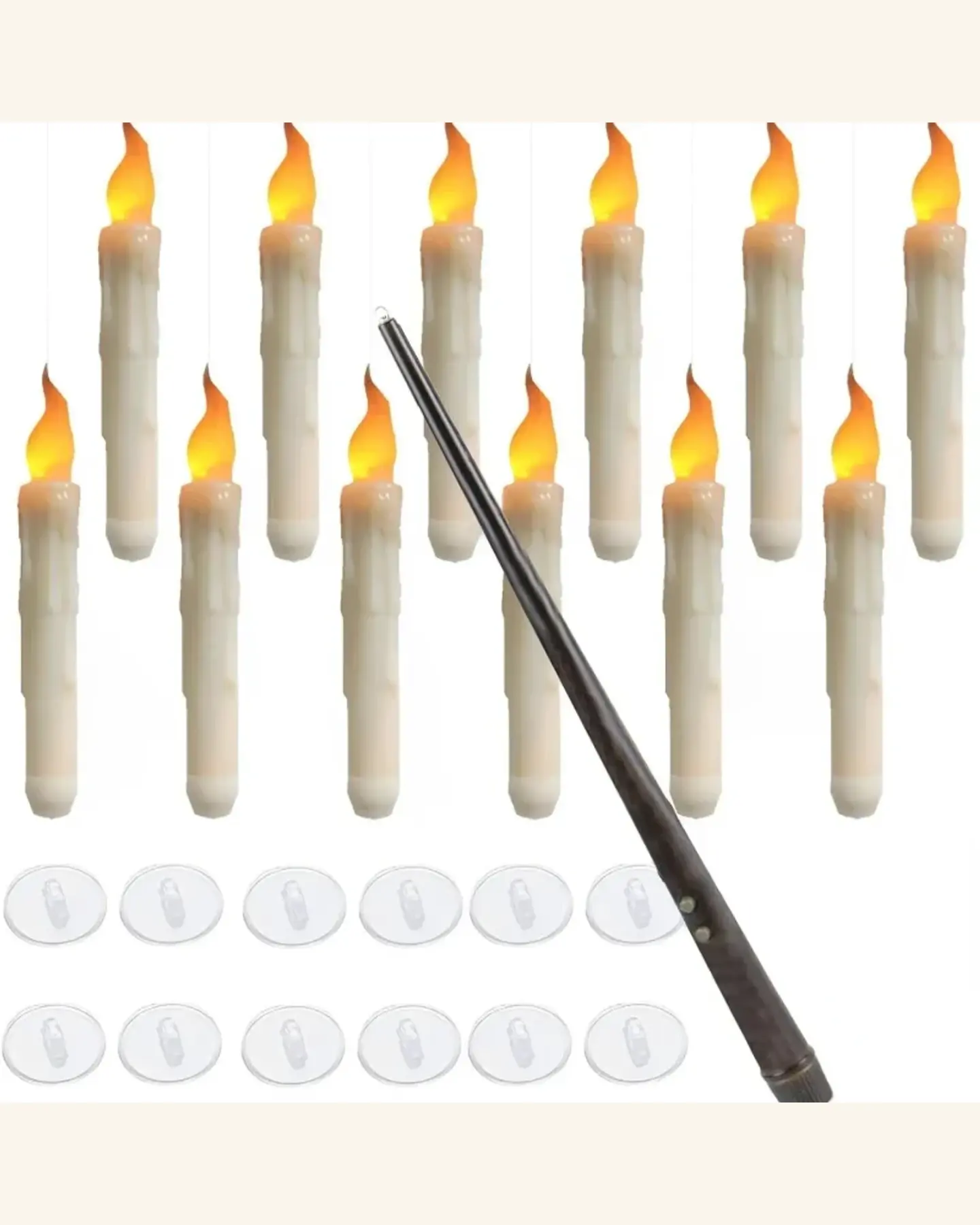 Floating Candles with Wand (12-Pack), view 4
