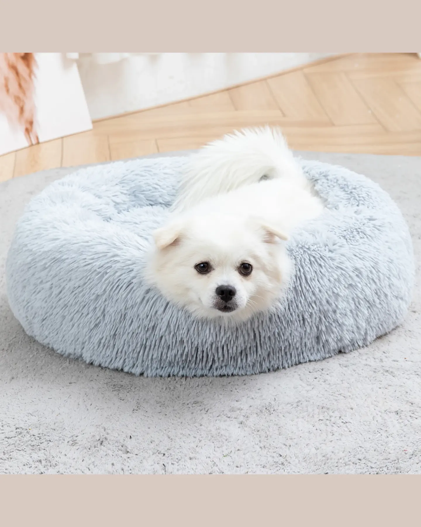 Fluffy Donut Pet Bed, view 3