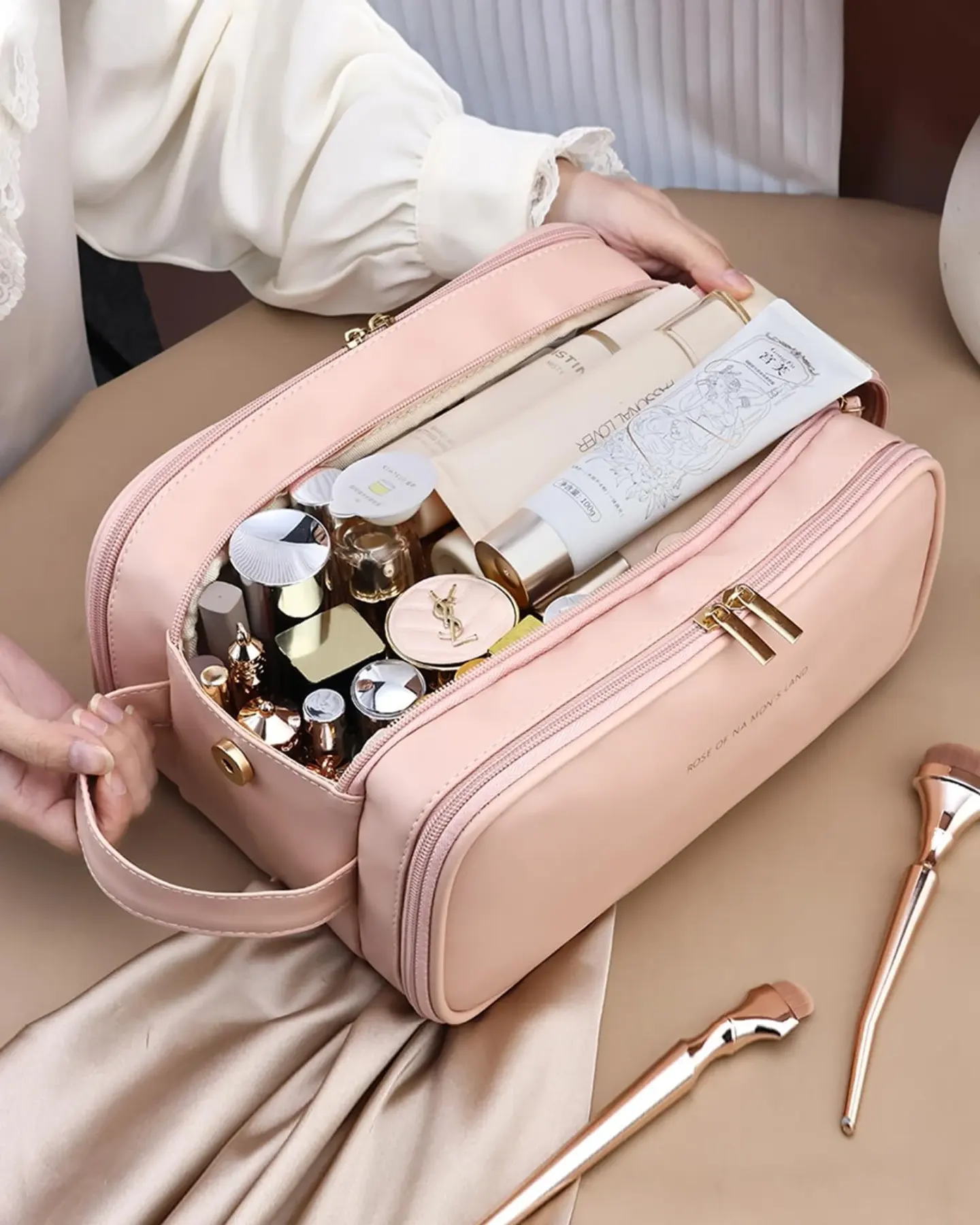 Large Flat-Lay Makeup Bag