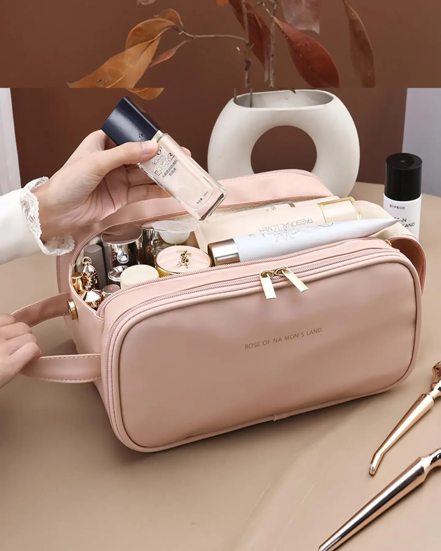 Large Flat-Lay Makeup Bag, view 3