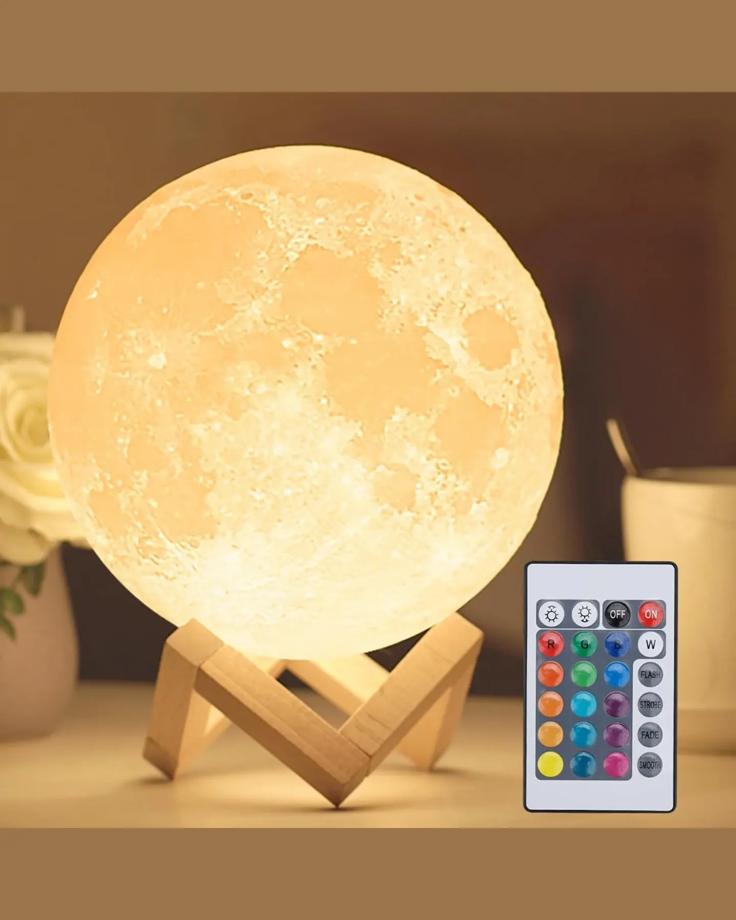 3D Moon Lamp with Stand