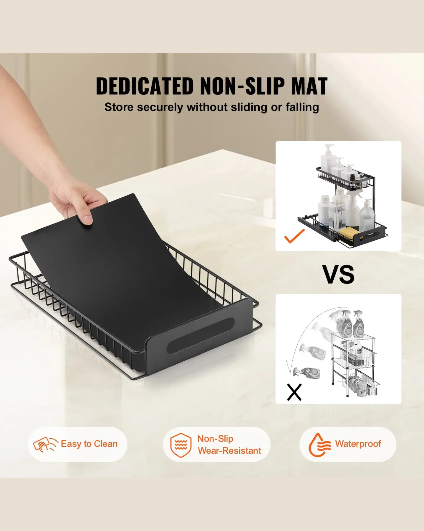 2-Tier Pull-Out Under-Sink Organizer, view 3