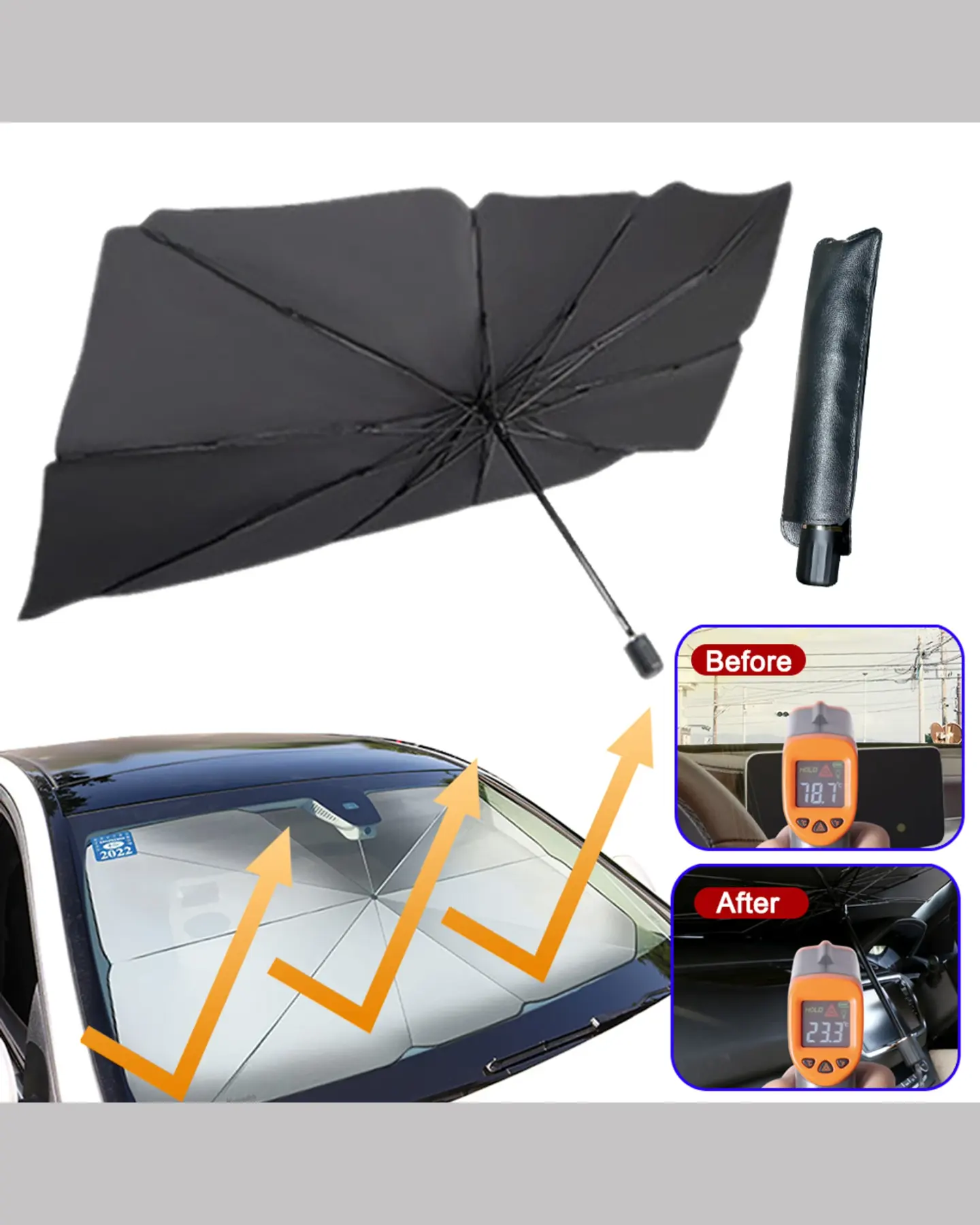 Windshield Sun Shade Umbrella, view 2