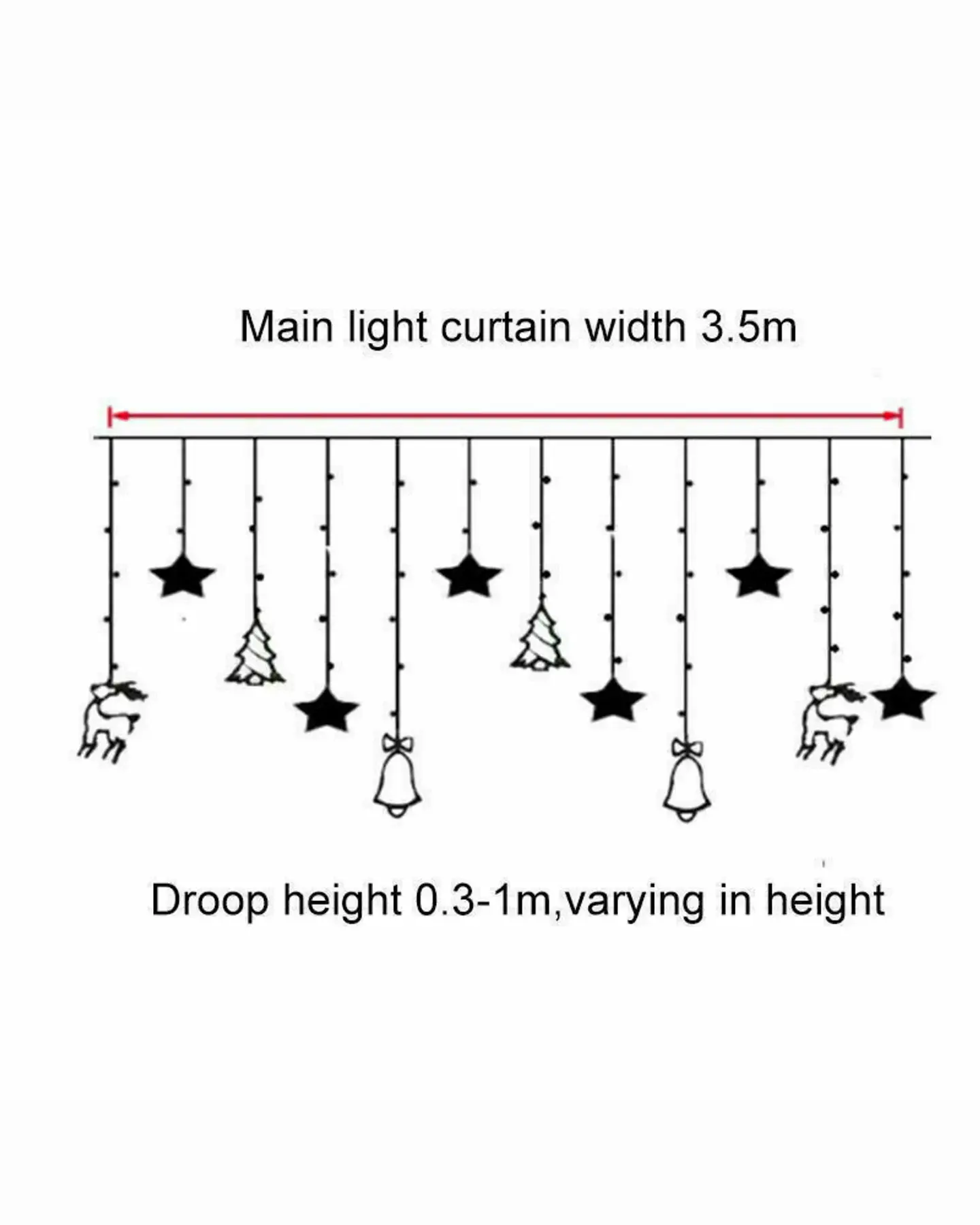 Window Curtain Fairy Lights, view 6