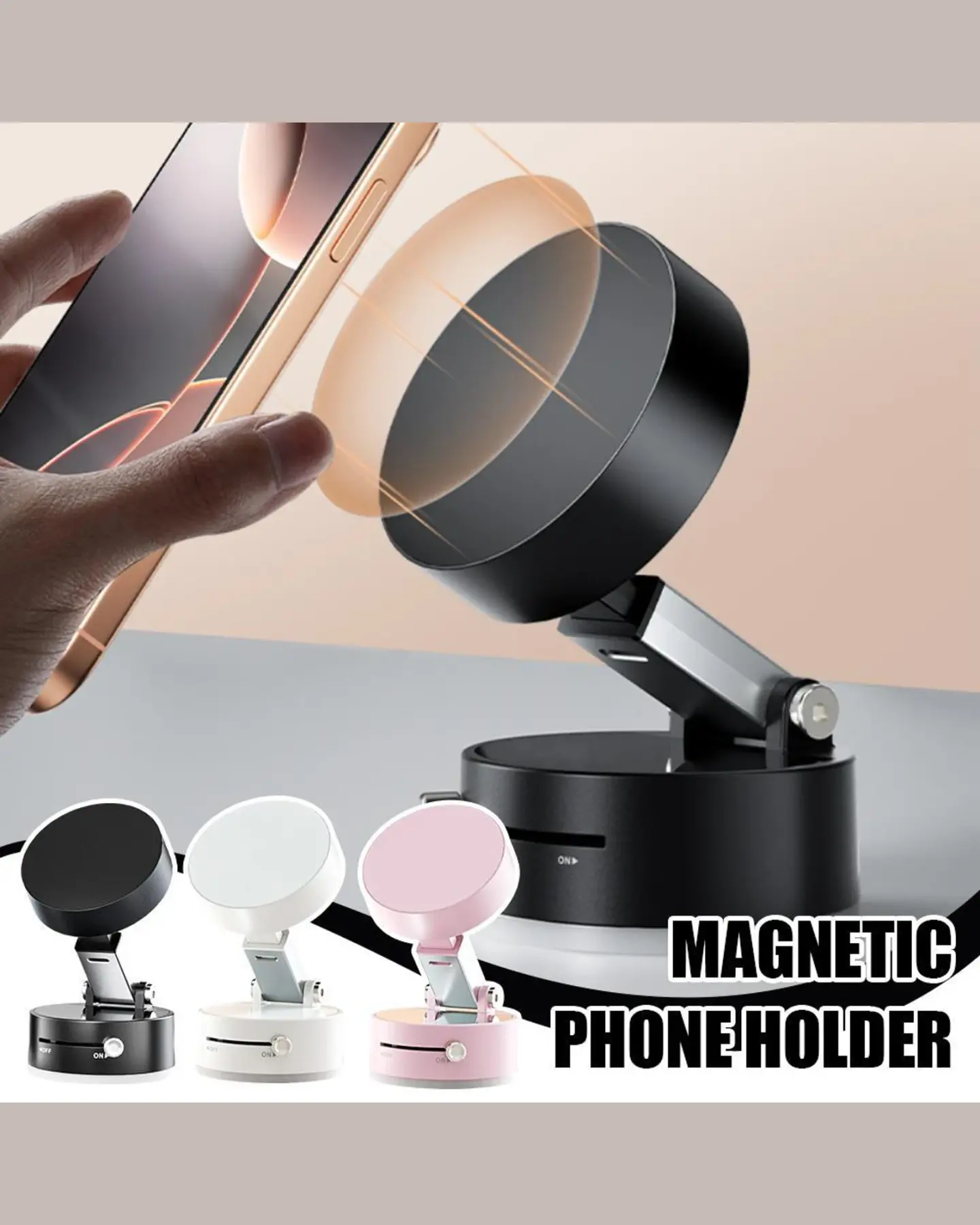 Vacuum Magnetic Phone Mount