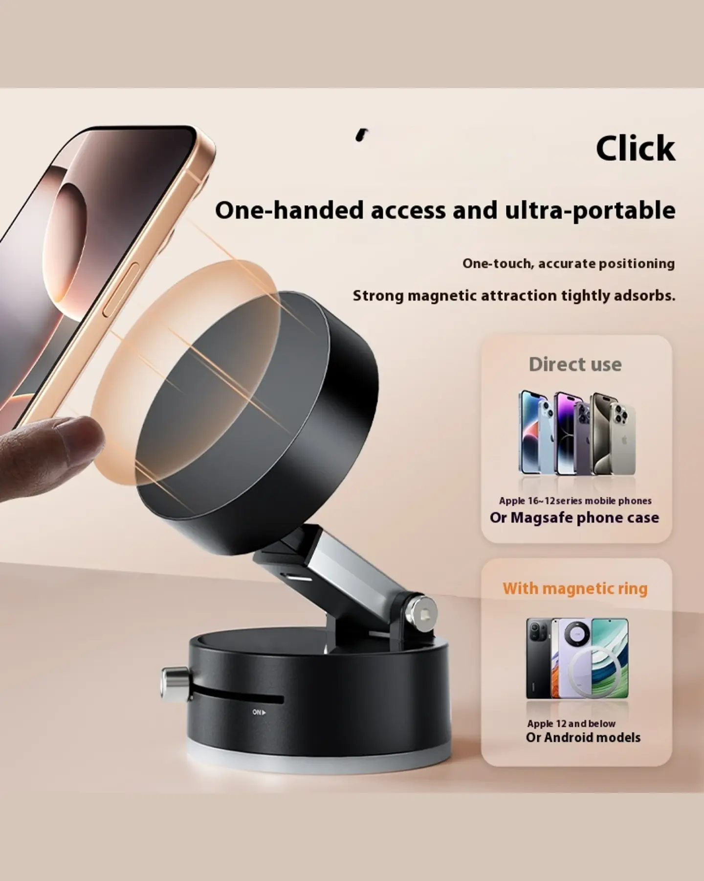 Vacuum Magnetic Phone Mount, view 3