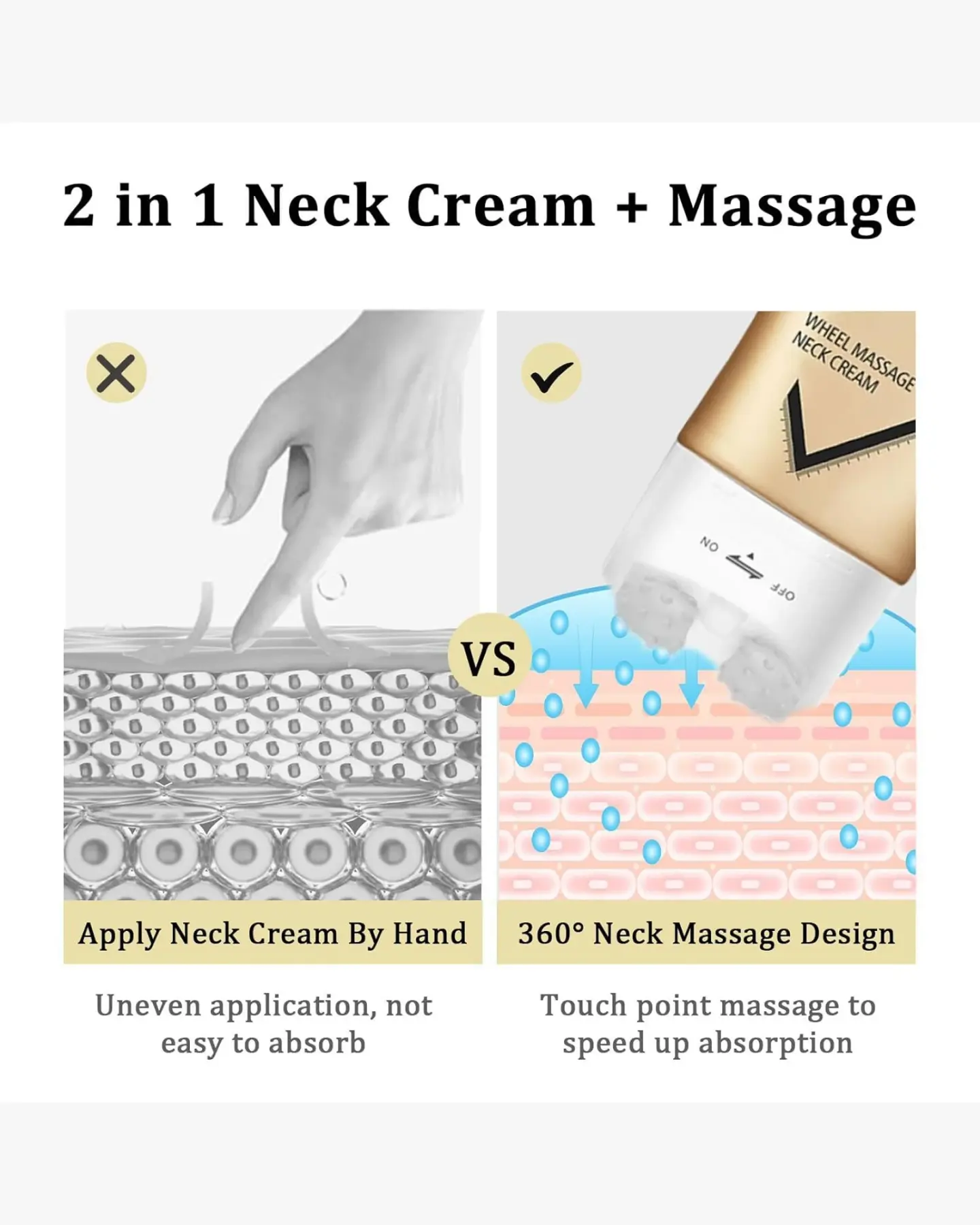 Firming Neck Cream with Double Massage Roller, 120 g, view 3