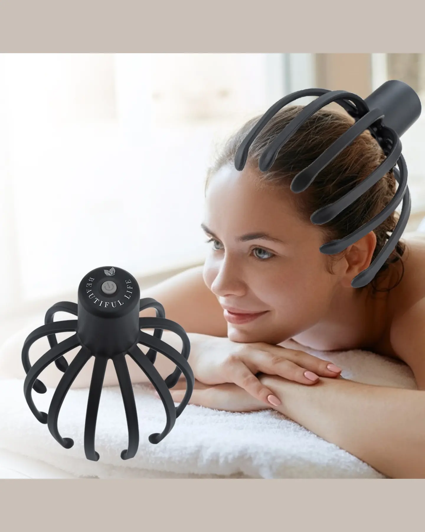 Electric Scalp Massager, Rechargeable with 12 Soft Nodes