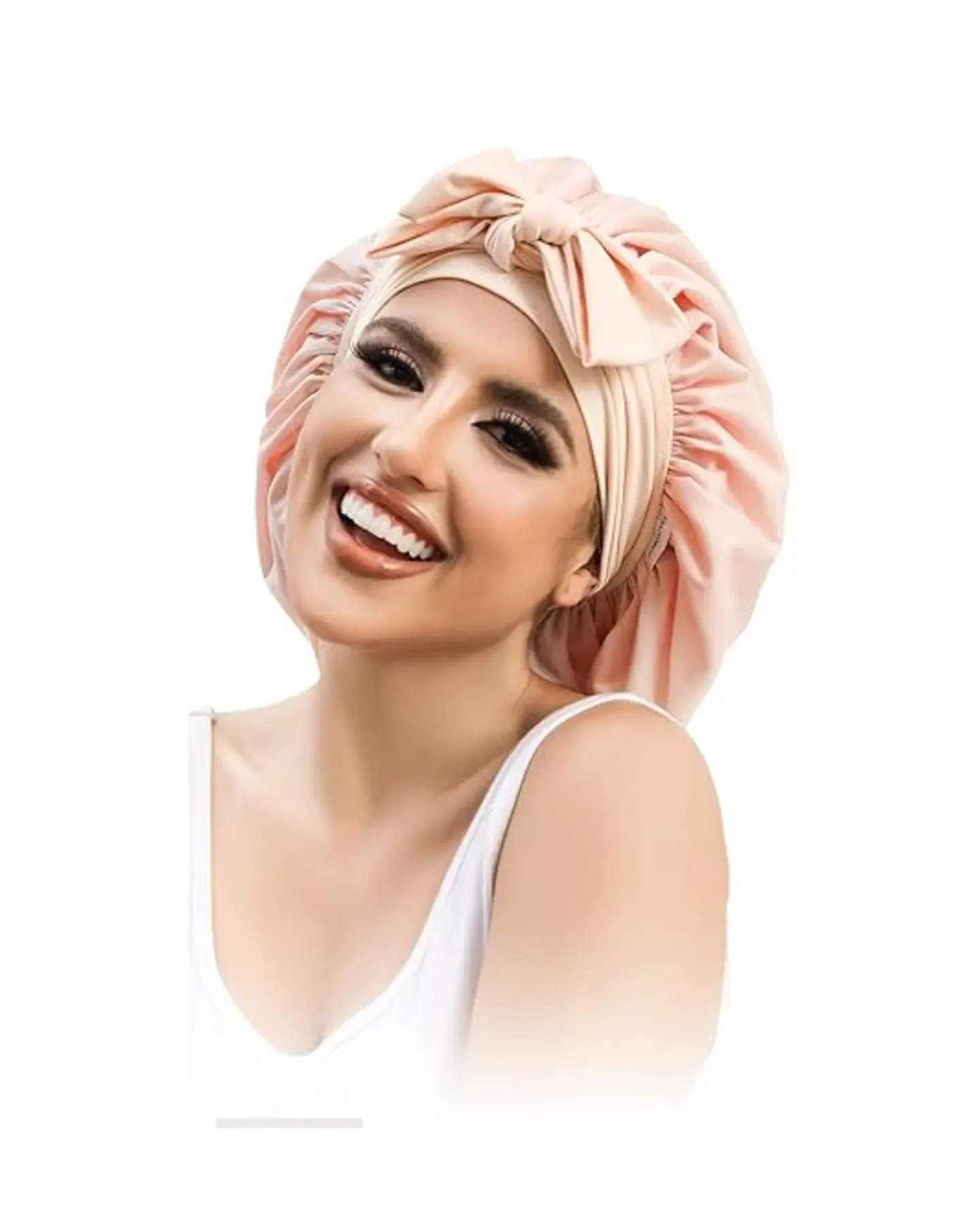 Large Double-Layer Satin Hair Bonnet for Sleeping
