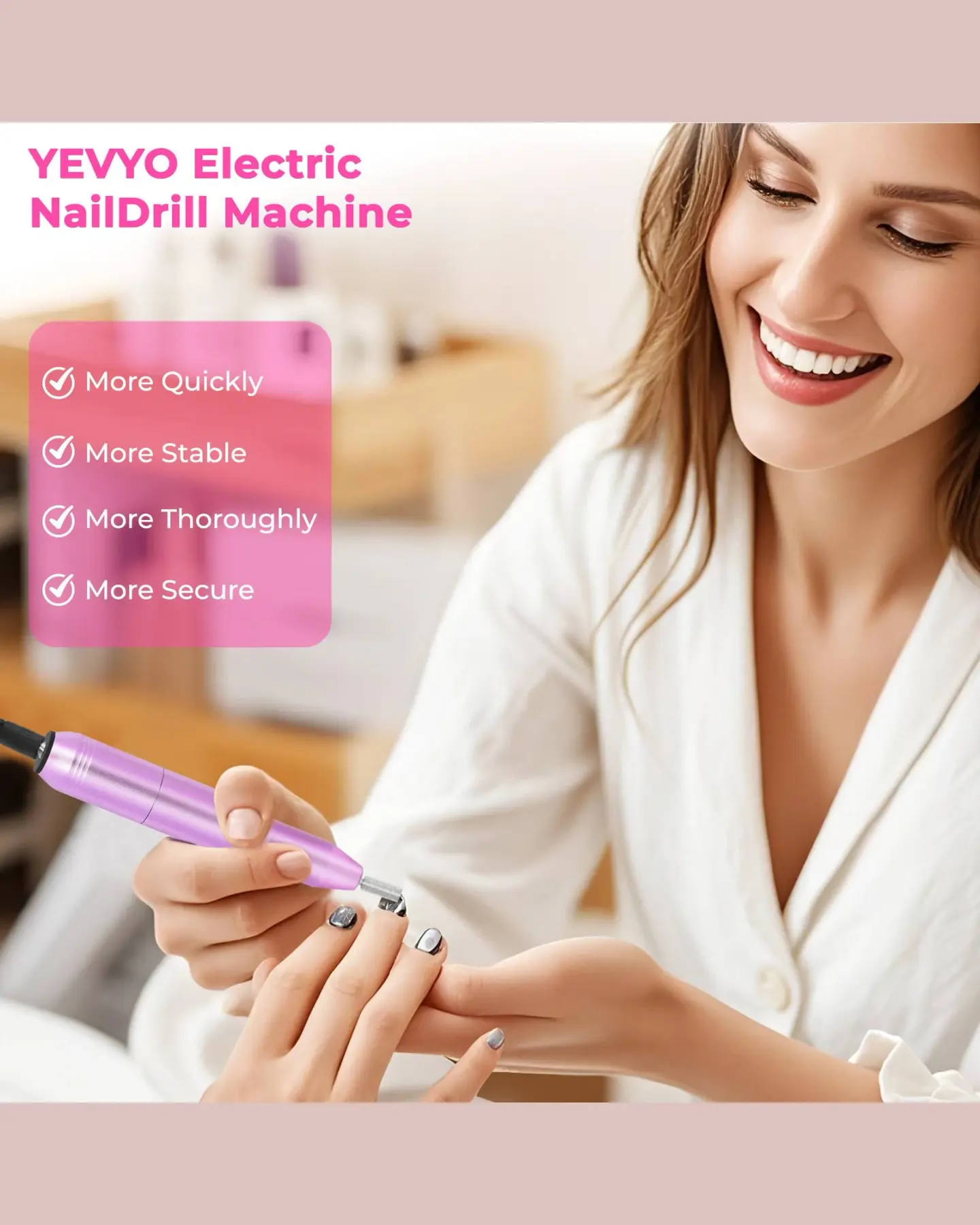 Portable Electric Nail Drill Kit with Bits for Manicure & Pedicure, view 2