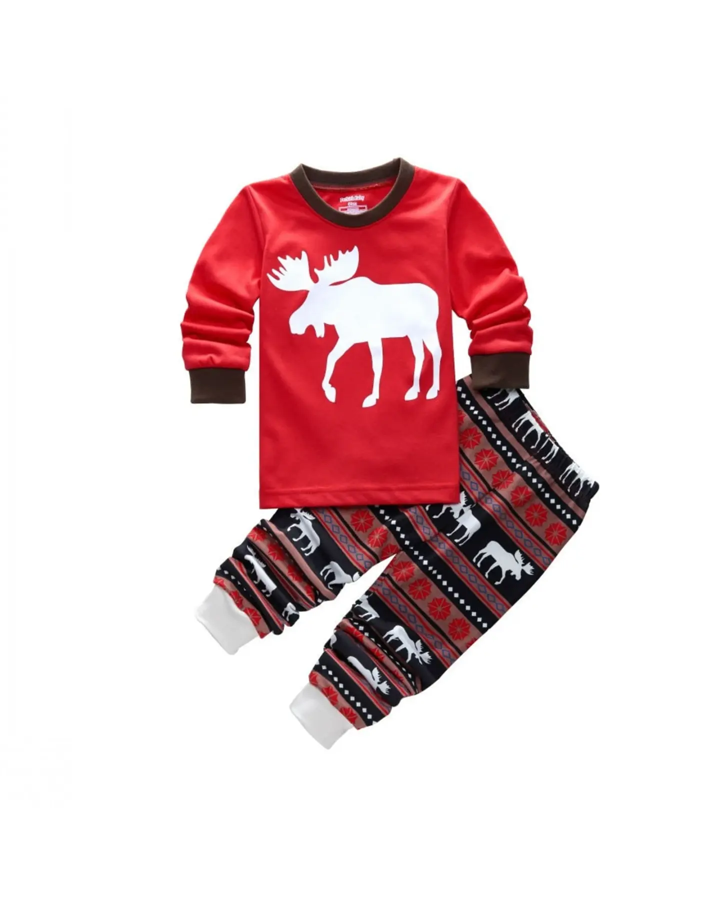 Matching Family Christmas Pajamas, Moose Plaid Sets for All Ages, view 4