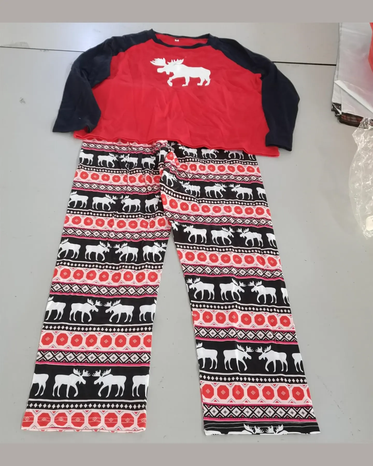Matching Family Christmas Pajamas, Moose Plaid Sets for All Ages, view 5