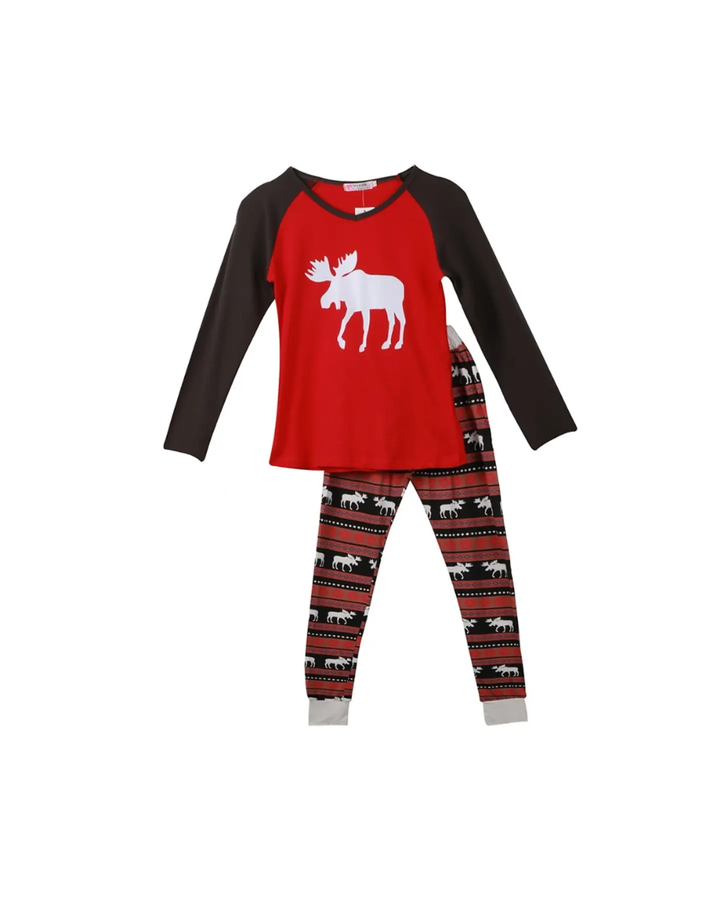 Matching Family Christmas Pajamas, Moose Plaid Sets for All Ages, view 9
