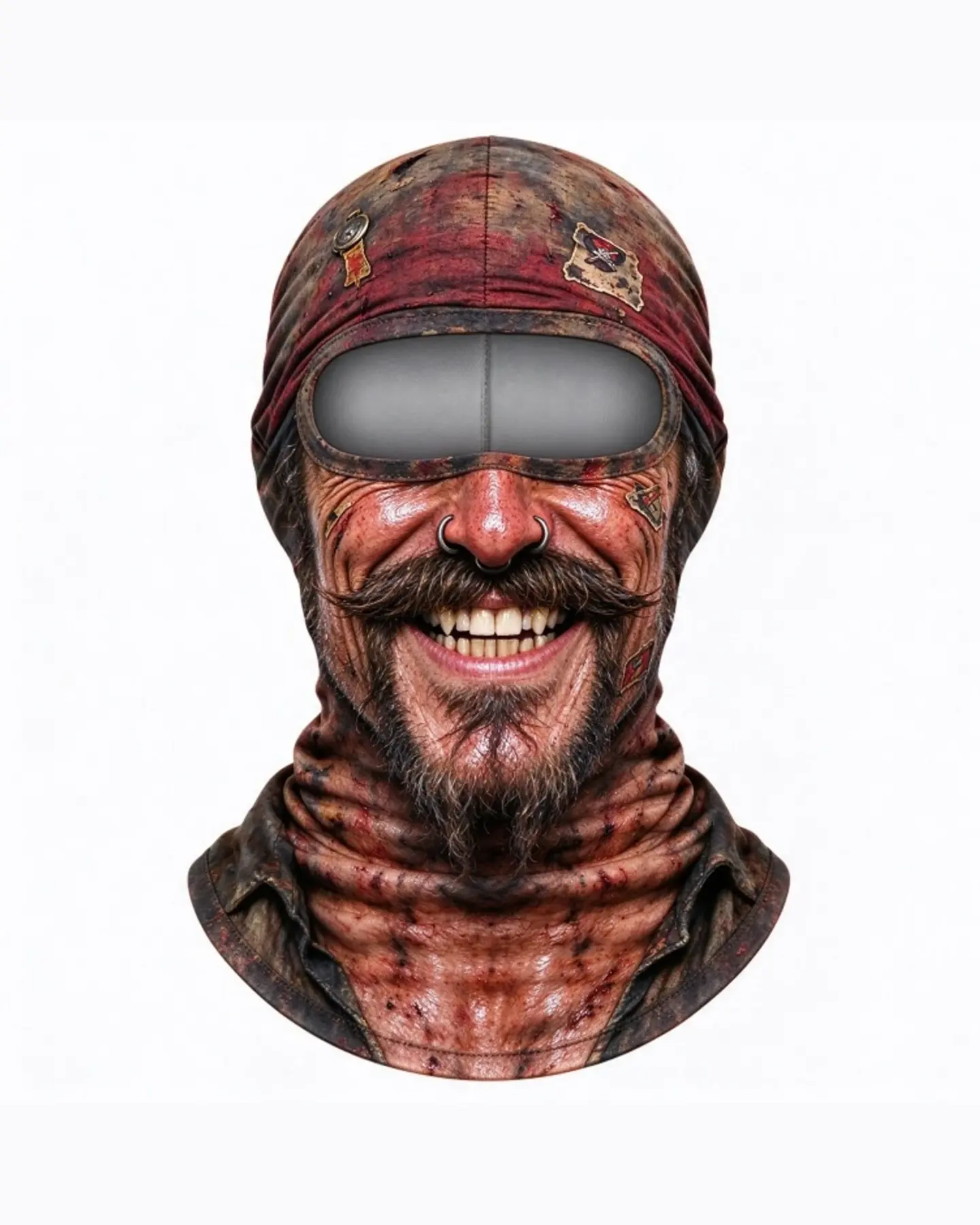Funny Realistic Face Ski Mask, Novelty Knit Balaclava, view 4