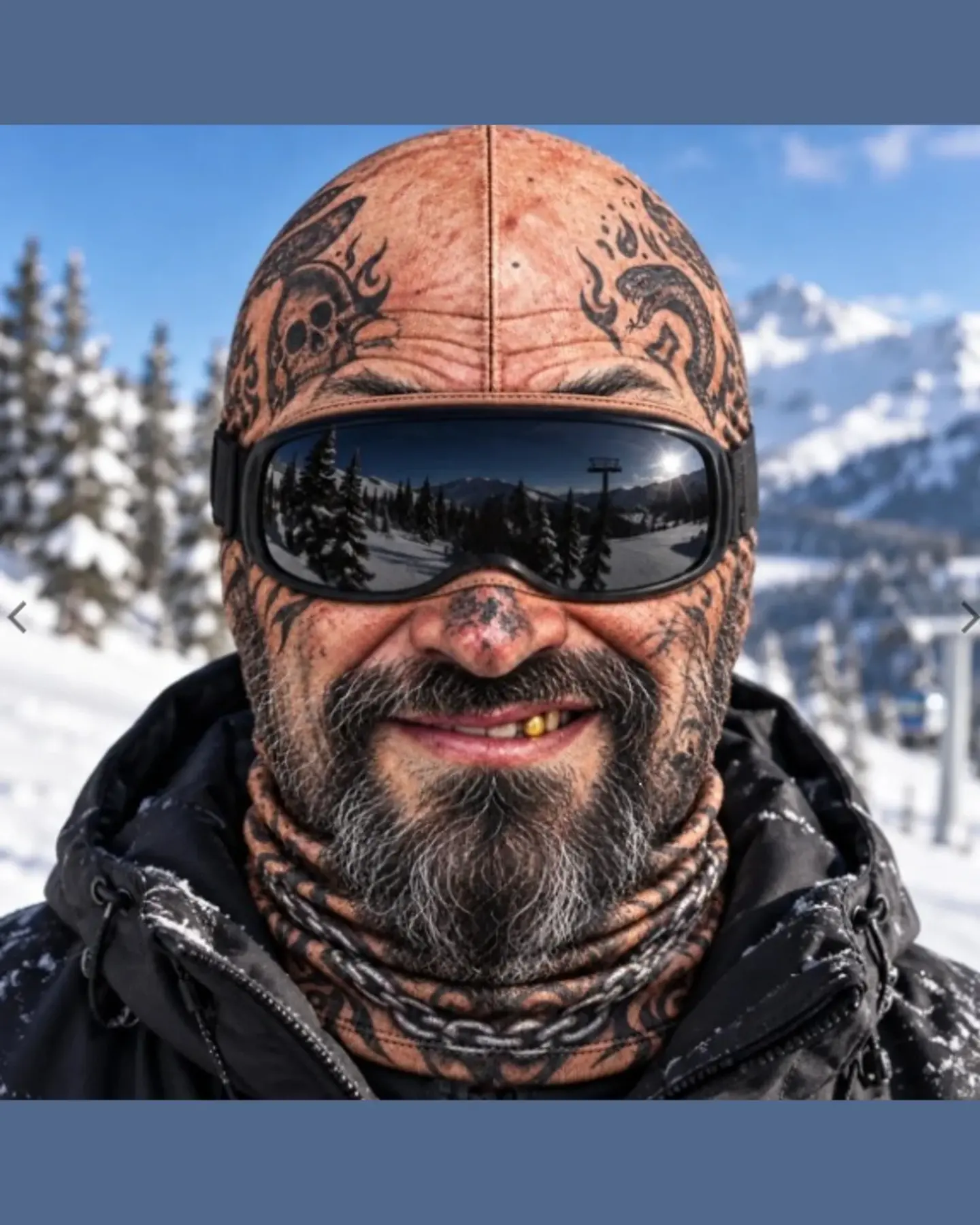 Funny Realistic Face Ski Mask, Novelty Knit Balaclava, view 7