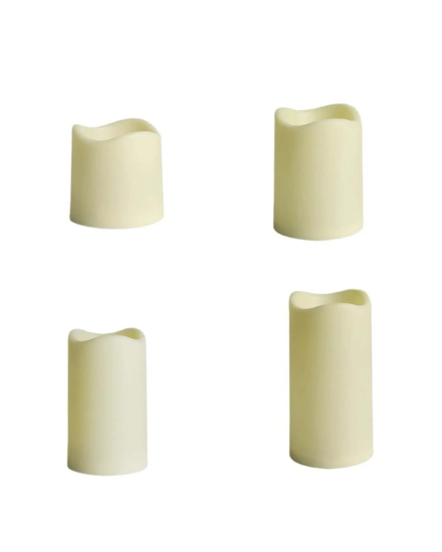 Flameless LED Pillar Candles, Set of 4 with Remote & Timer, view 3