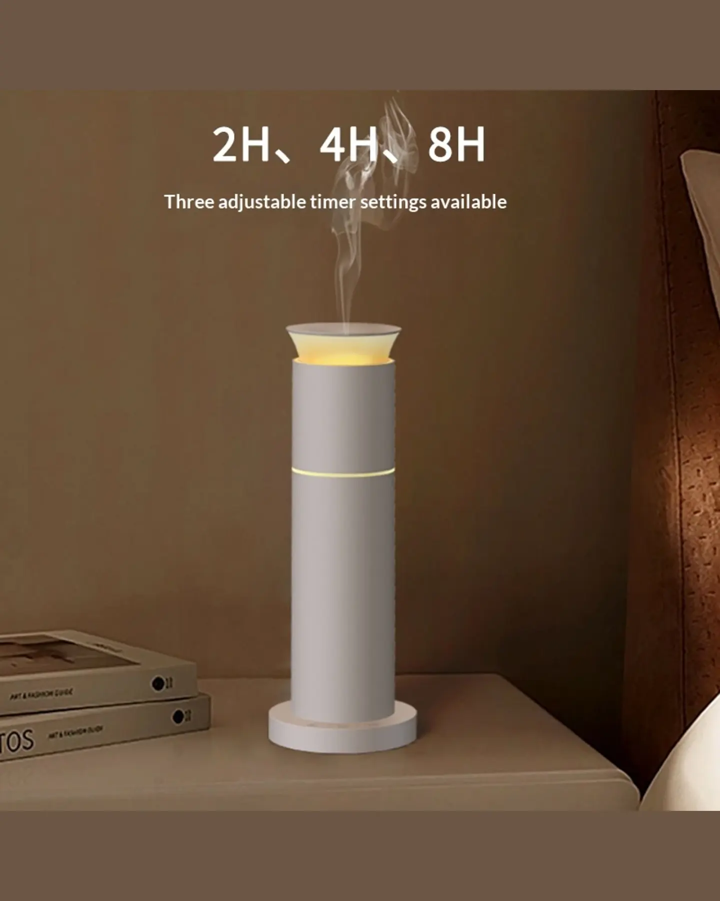 Waterless Essential Oil Diffuser, Cordless Nebulizer with Timer