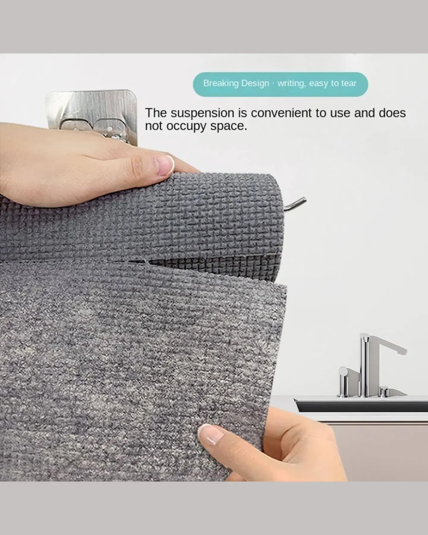 Tear-Off Microfiber Cleaning Cloth Roll, 25 Reusable Towels, view 3