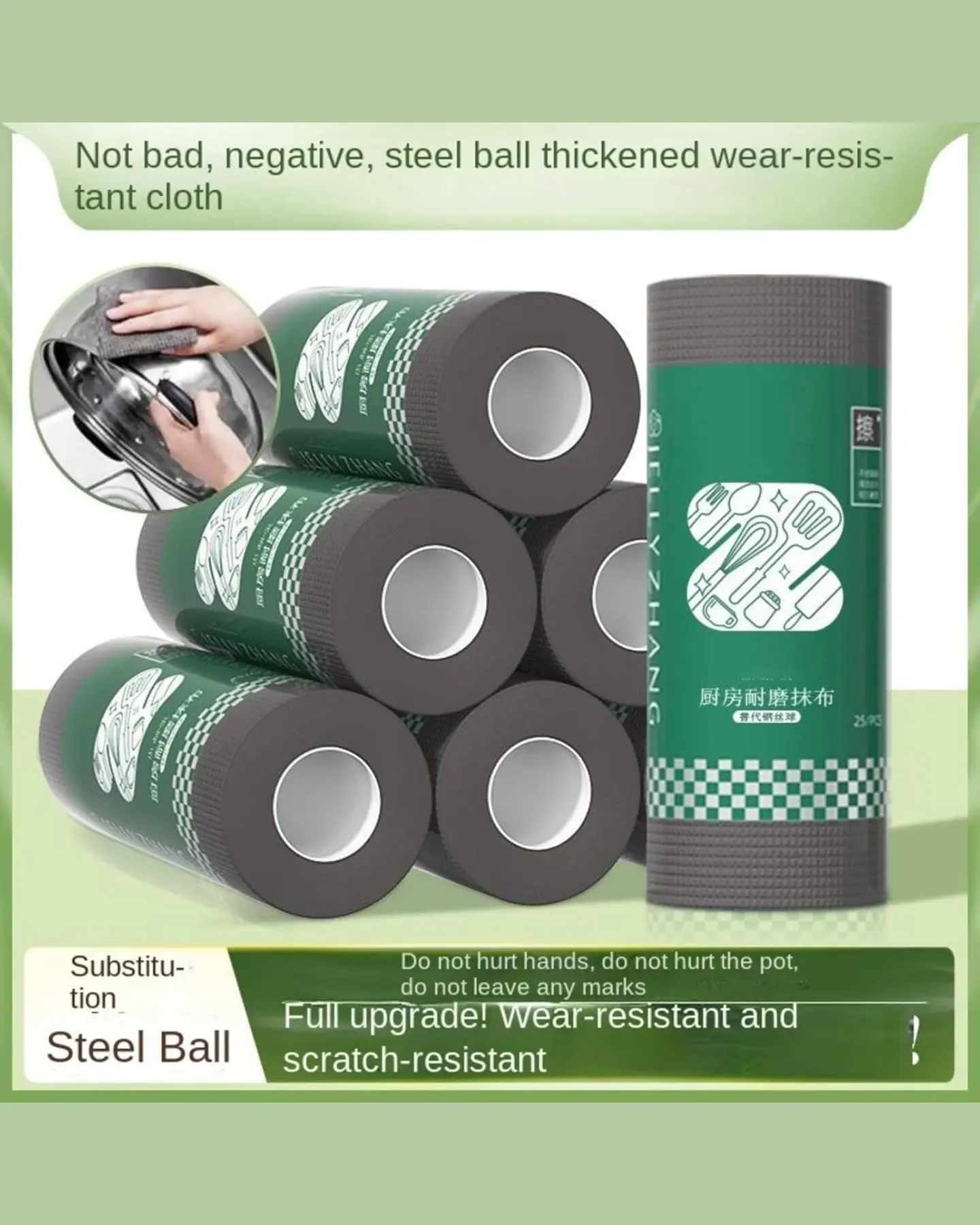 Tear-Off Microfiber Cleaning Cloth Roll, 25 Reusable Towels, view 4