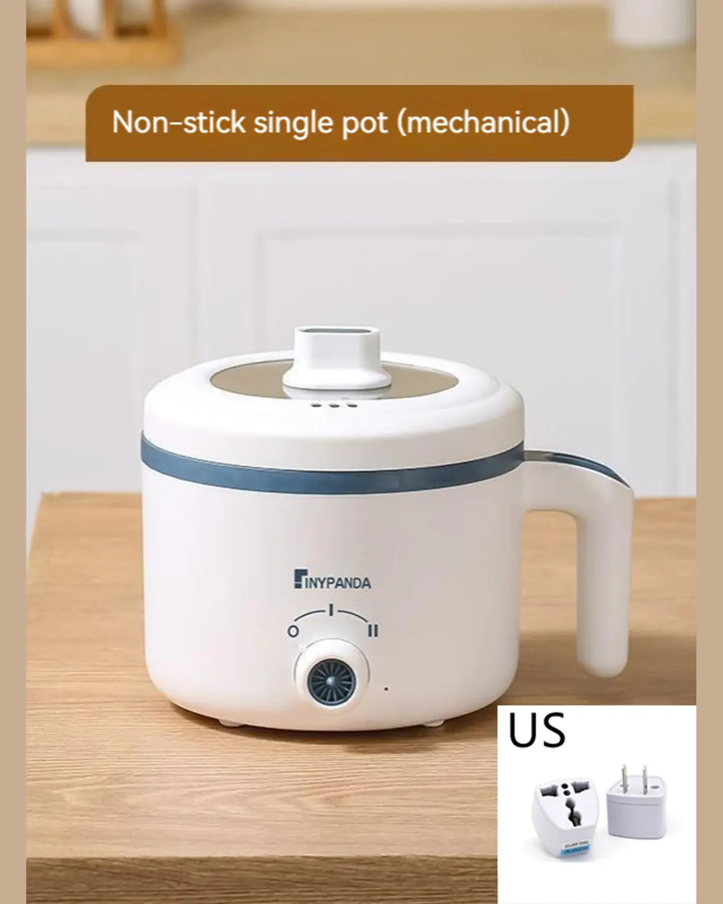 Mini Rice Cooker with Ceramic Pot and Steamer, Small 1-2 Person, view 7