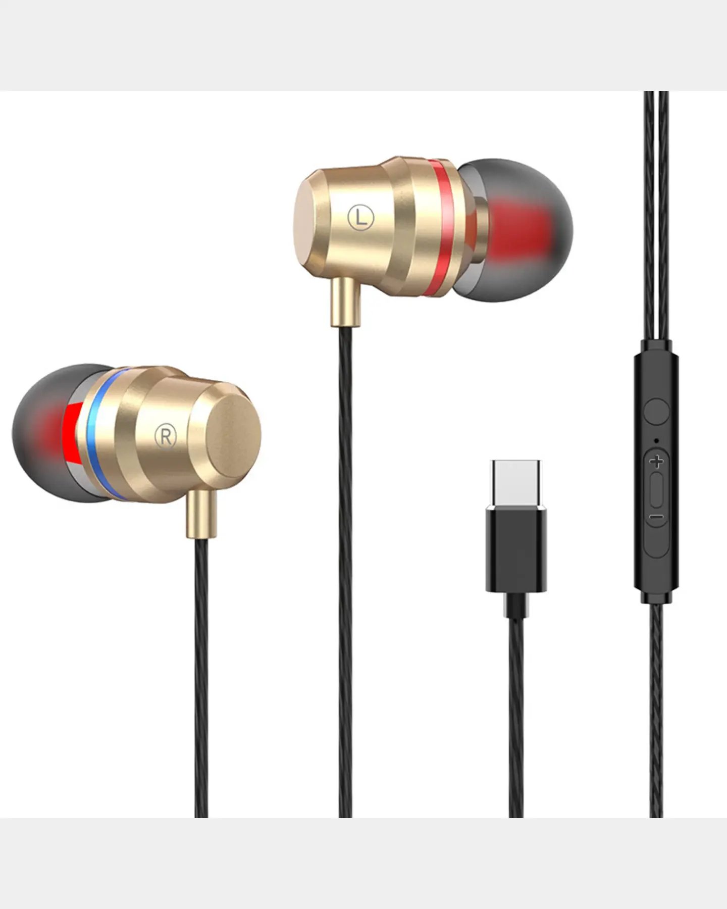 Metal Wired Earbuds, 3.5 mm or USB-C, Hi-Fi In-Ear, view 8