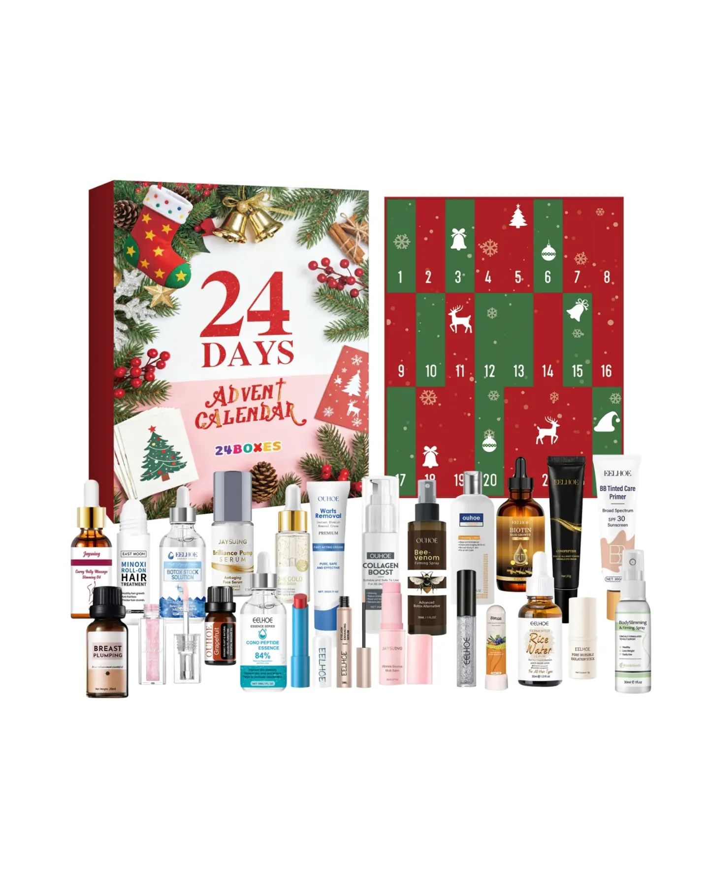 24-Day Beauty Advent Calendar, Skincare & Makeup Surprises