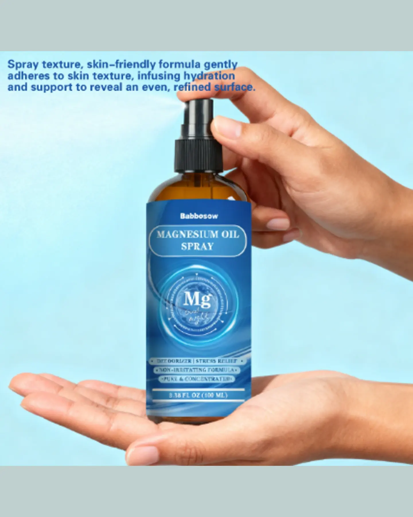 Magnesium Oil Spray & Magnesium Lotion Set, 2 x 100 ml, view 2