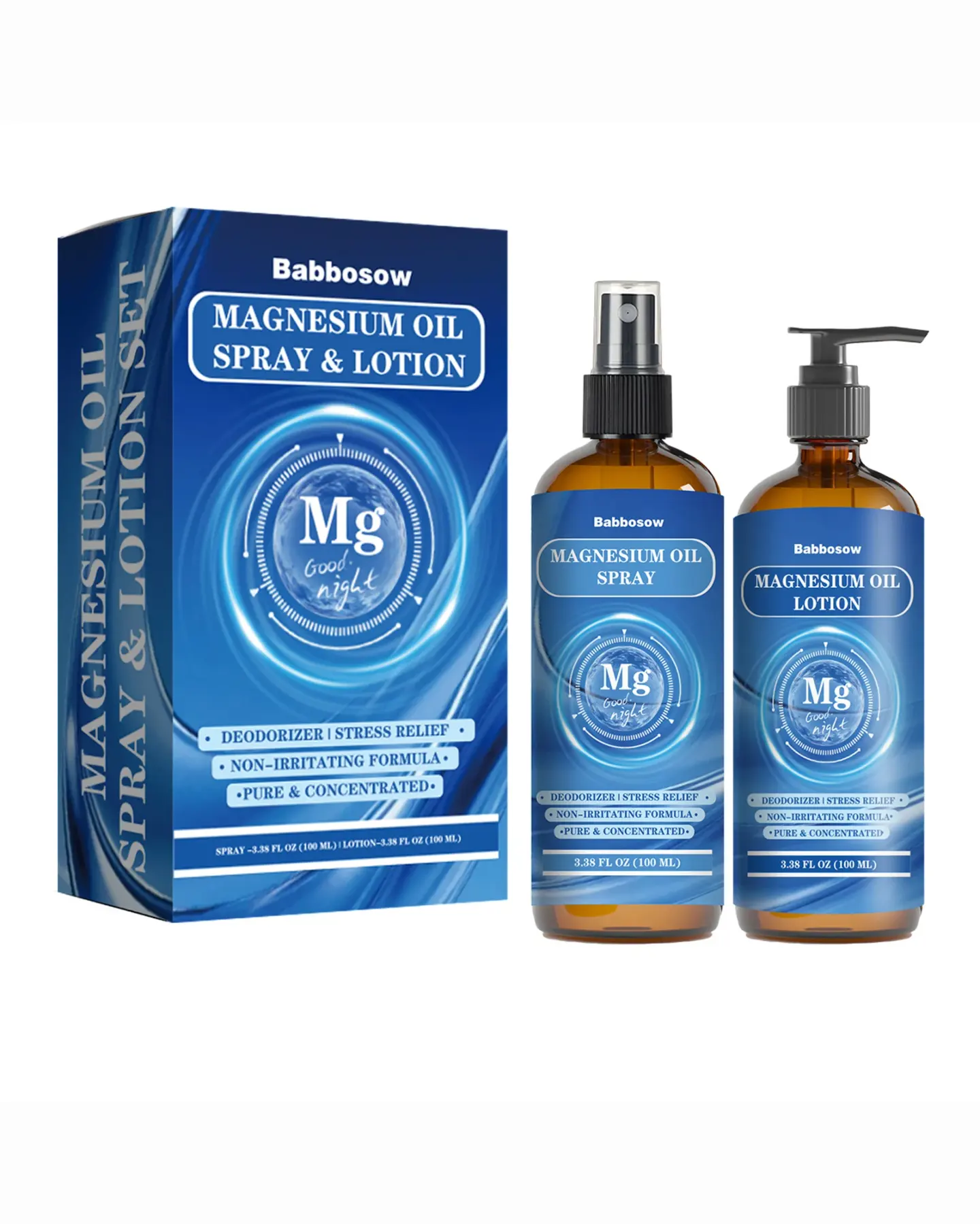 Magnesium Oil Spray & Magnesium Lotion Set, 2 x 100 ml, view 4