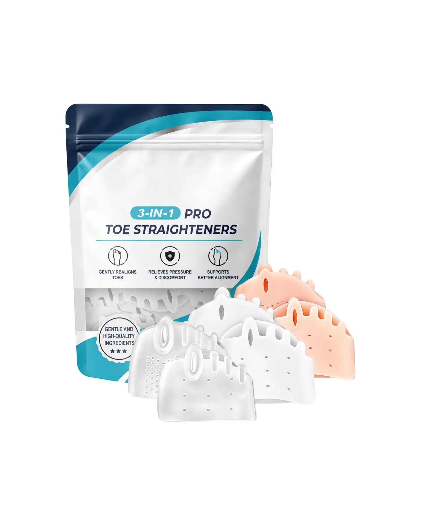 Gel Toe Spacers, Soft Toe Separators for Bunions & Yoga