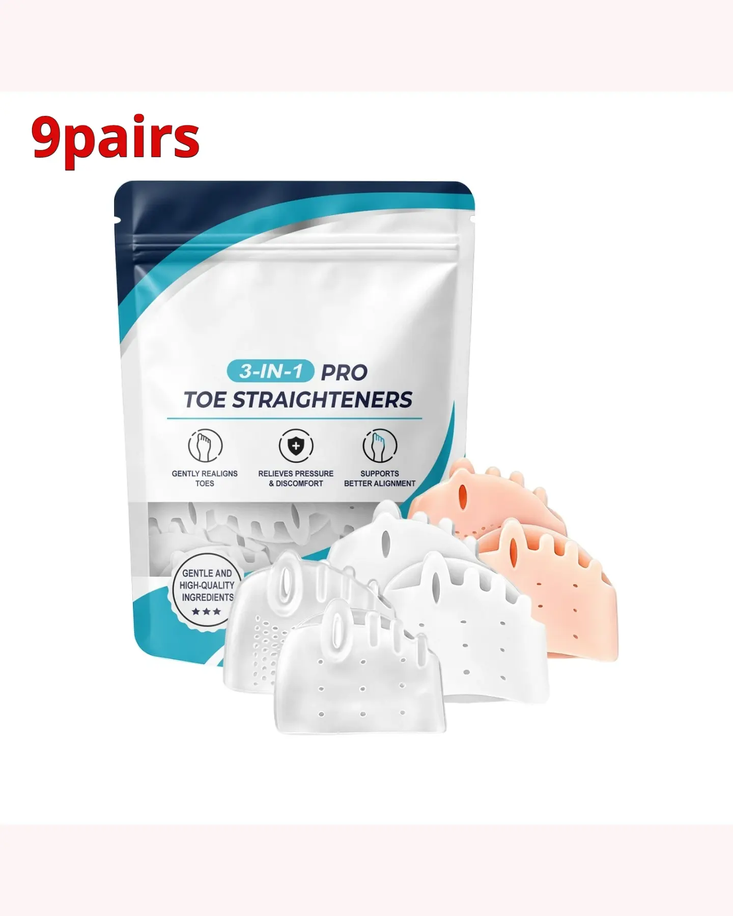 Gel Toe Spacers, Soft Toe Separators for Bunions & Yoga, view 2