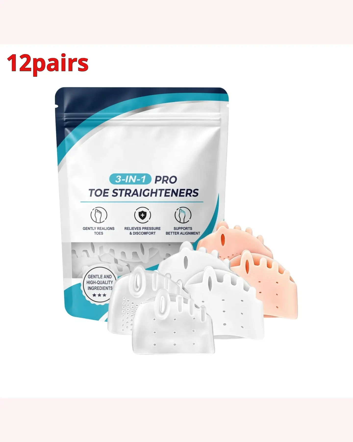 Gel Toe Spacers, Soft Toe Separators for Bunions & Yoga, view 4