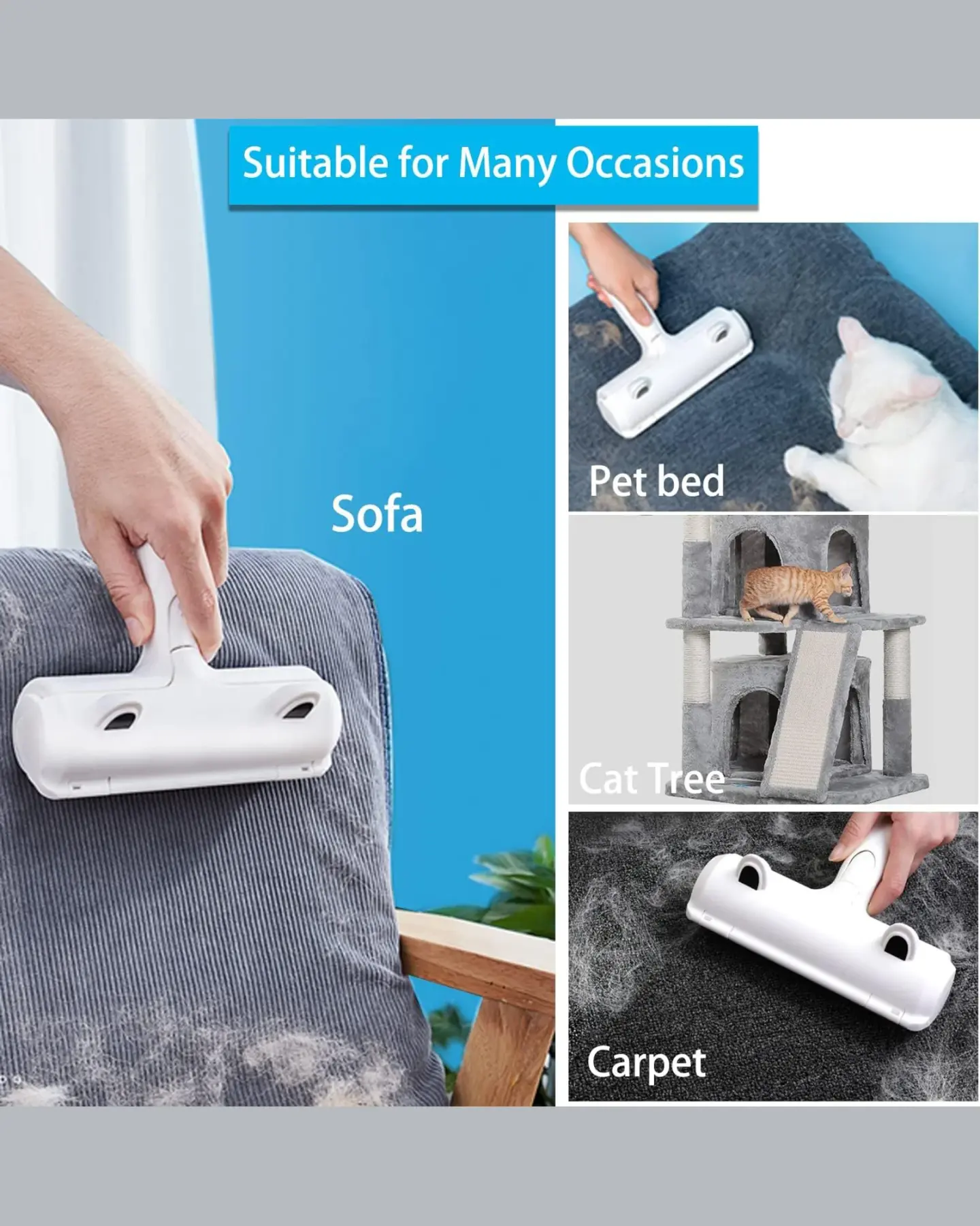 Reusable Pet Hair Remover Roller for Couch, Bed & Clothes, view 6